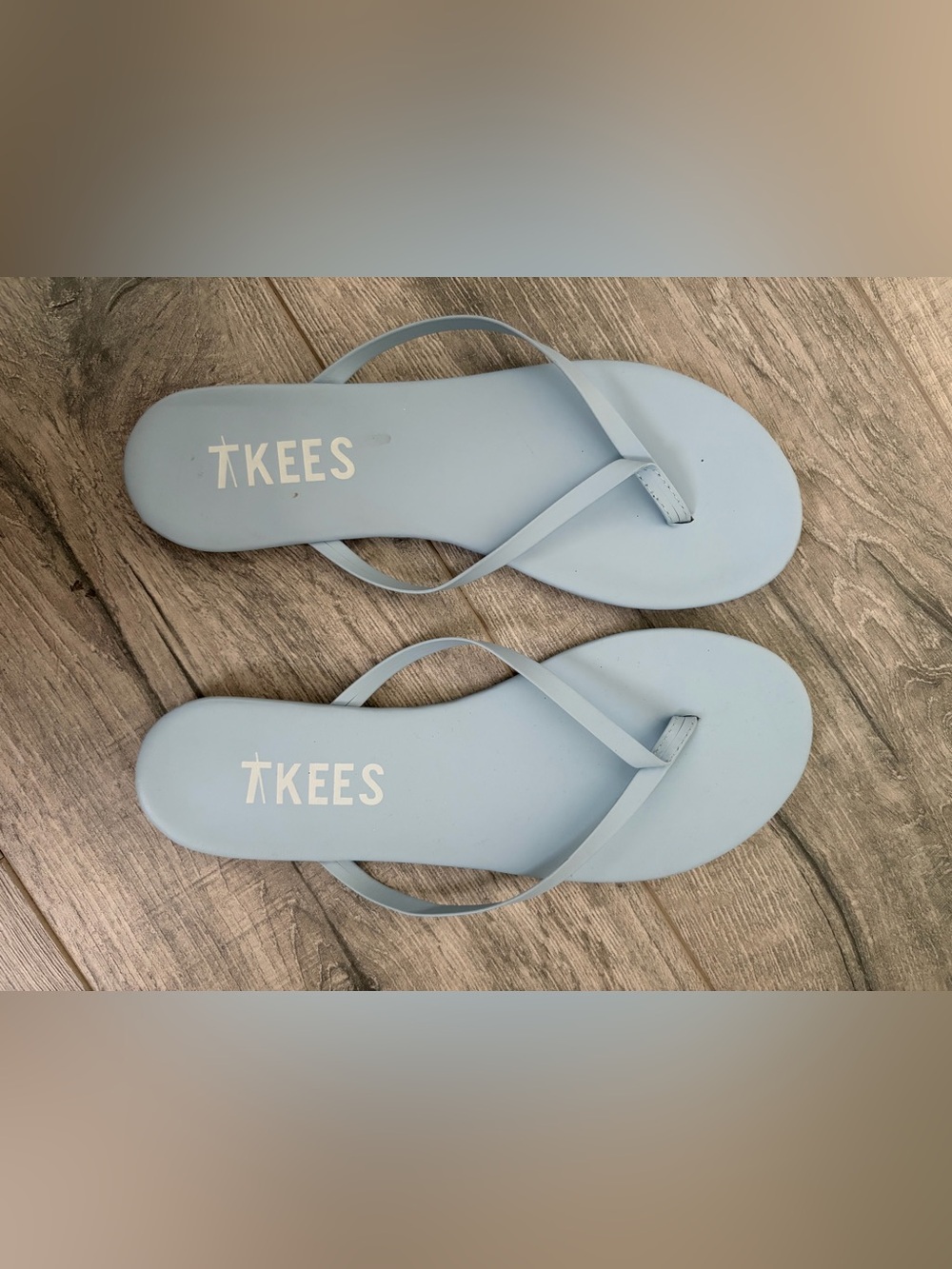 TKEES Slim Strap Sandals in Powder Blue NWOT